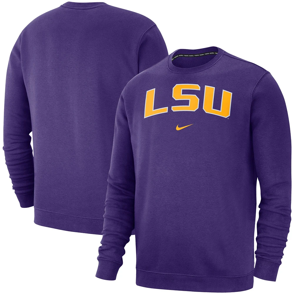 Men's Nike Purple LSU Tigers Club Fleece Sweatshirt