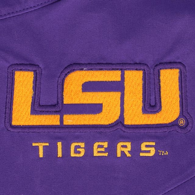 Veste Nike LSU Tigers Coach à manches courtes et fermeture éclair pour homme violette