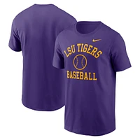 Men's Nike Purple LSU Tigers Essential Baseball Arch T-Shirt