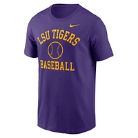 Men's Nike Purple LSU Tigers Essential Baseball Arch T-Shirt