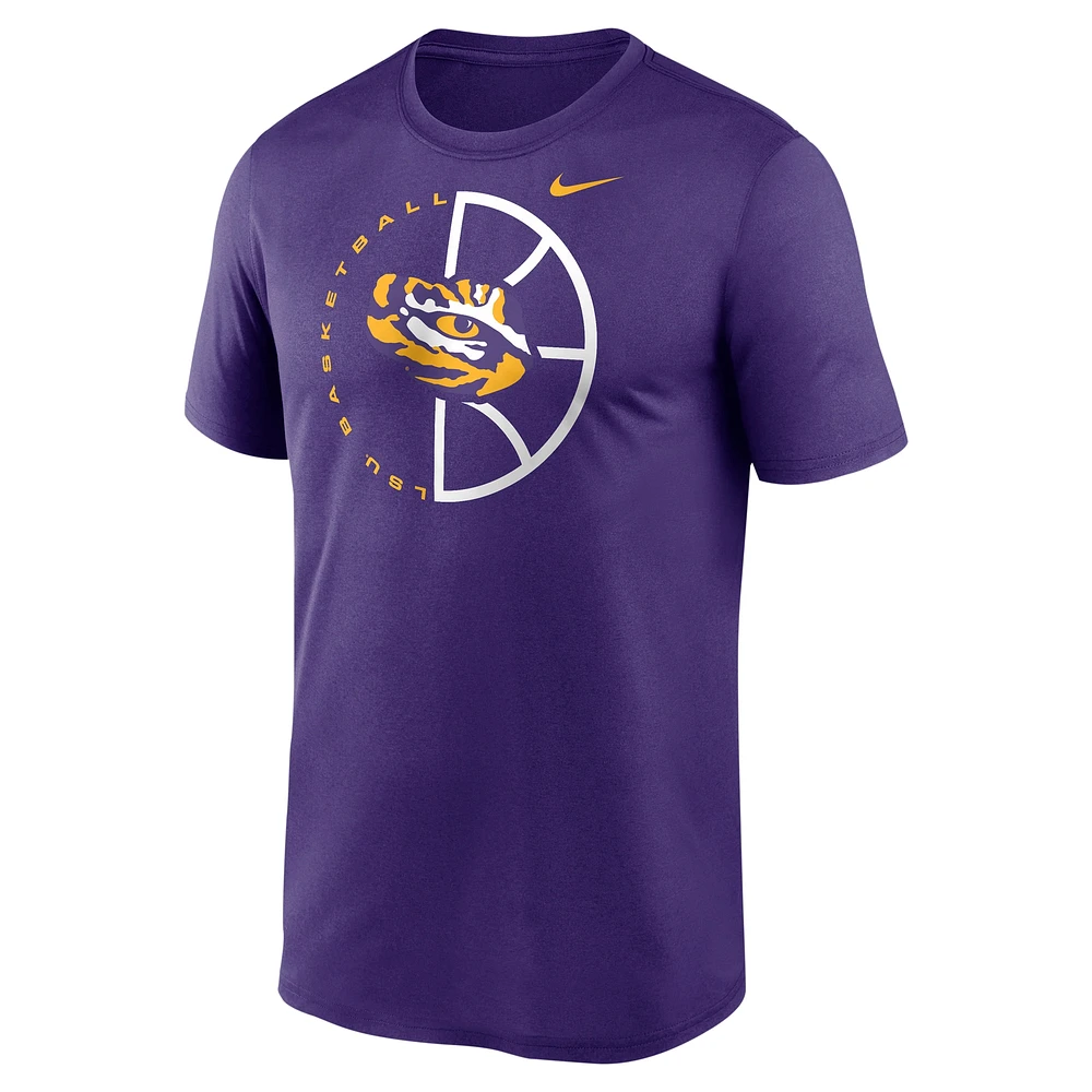 T-shirt Nike violet pour homme LSU Tigers Legend Basketball Icon Performance