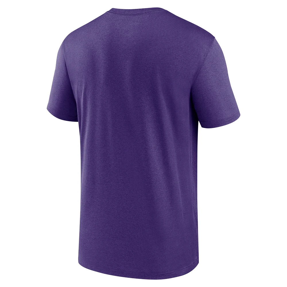 T-shirt Nike violet pour homme LSU Tigers Legend Basketball Icon Performance