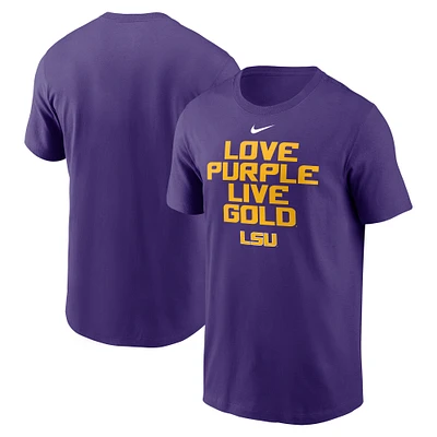 T-shirt Nike violet pour homme LSU Tigers Local Campus