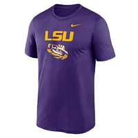 T-shirt Nike LSU Tigers Lockup Legend Performance violet pour homme