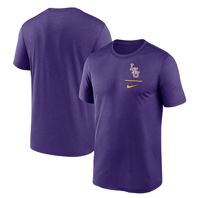 T-shirt Nike violet LSU Tigers Lockup Legend pour homme