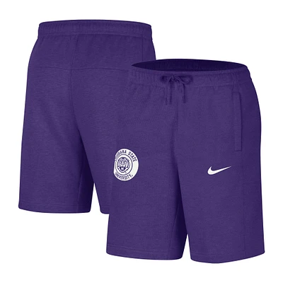 Short Nike violet avec logo LSU Tigers pour homme