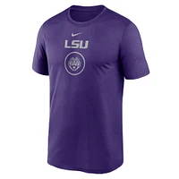 T-shirt Nike violet pour homme LSU Tigers On-Court Basketball Legend Practice Performance