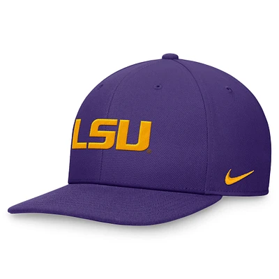 Casquette Snapback Nike LSU Tigers On-Field Pro Bill violette pour homme