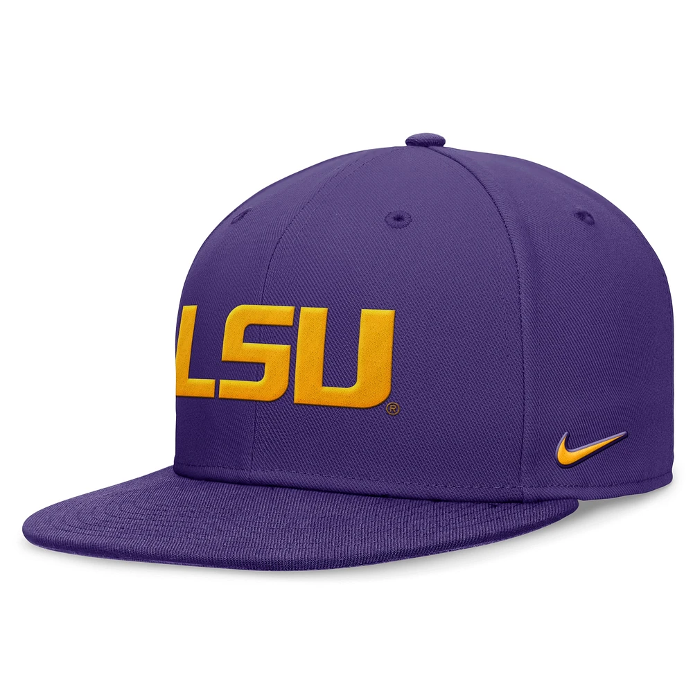 Casquette ajustée Nike LSU Tigers On-Field Pro violette pour homme