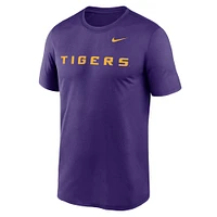 T-shirt violet Nike LSU Tigers Primetime Legend Wordmark pour homme