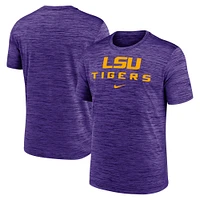 T-shirt Nike violet LSU Tigers Primetime Velocity pour homme