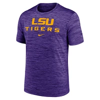 T-shirt Nike violet LSU Tigers Primetime Velocity pour homme