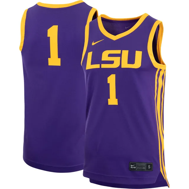 Youth ProSphere White #1 LSU Tigers Basketball Jersey