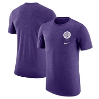 T-shirt rétro tri-mélange Nike violet LSU Tigers pour hommes