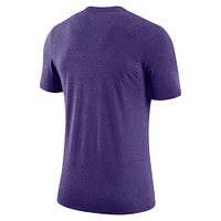 T-shirt rétro tri-mélange Nike violet LSU Tigers pour hommes