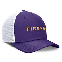 Casquette de camionneur ajustable Nike Purple LSU Tigers Rise Performance pour homme