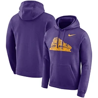 Sweat à capuche Nike LSU Tigers Vault Club Fleece violet pour homme