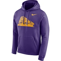 Sweat à capuche Nike LSU Tigers Vault Club Fleece violet pour homme