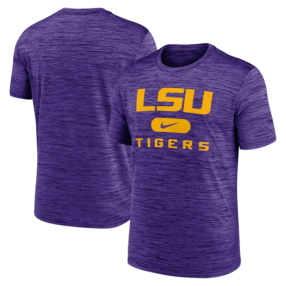 T-shirt Nike violet LSU Tigers Velocity Mascot Performance pour homme