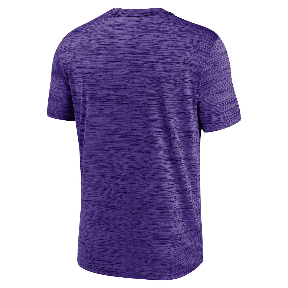 T-shirt Nike violet LSU Tigers Velocity Mascot Performance pour homme