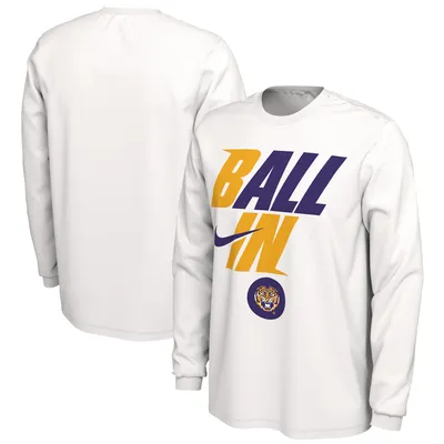 LSU Tigers Nike Ball Bench Long Sleeve T-Shirt - White