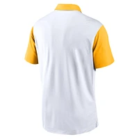 Polo Nike blanc LSU Tigers Campus Pattern Vapor Performance pour homme