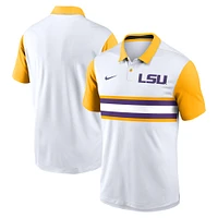 Polo Nike blanc LSU Tigers Campus Pattern Vapor Performance pour homme