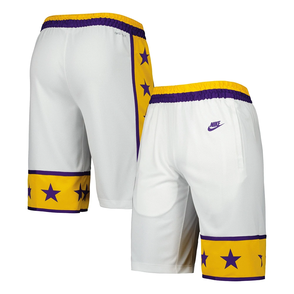 Short rétro performance Nike LSU Tigers Limited pour homme, blanc