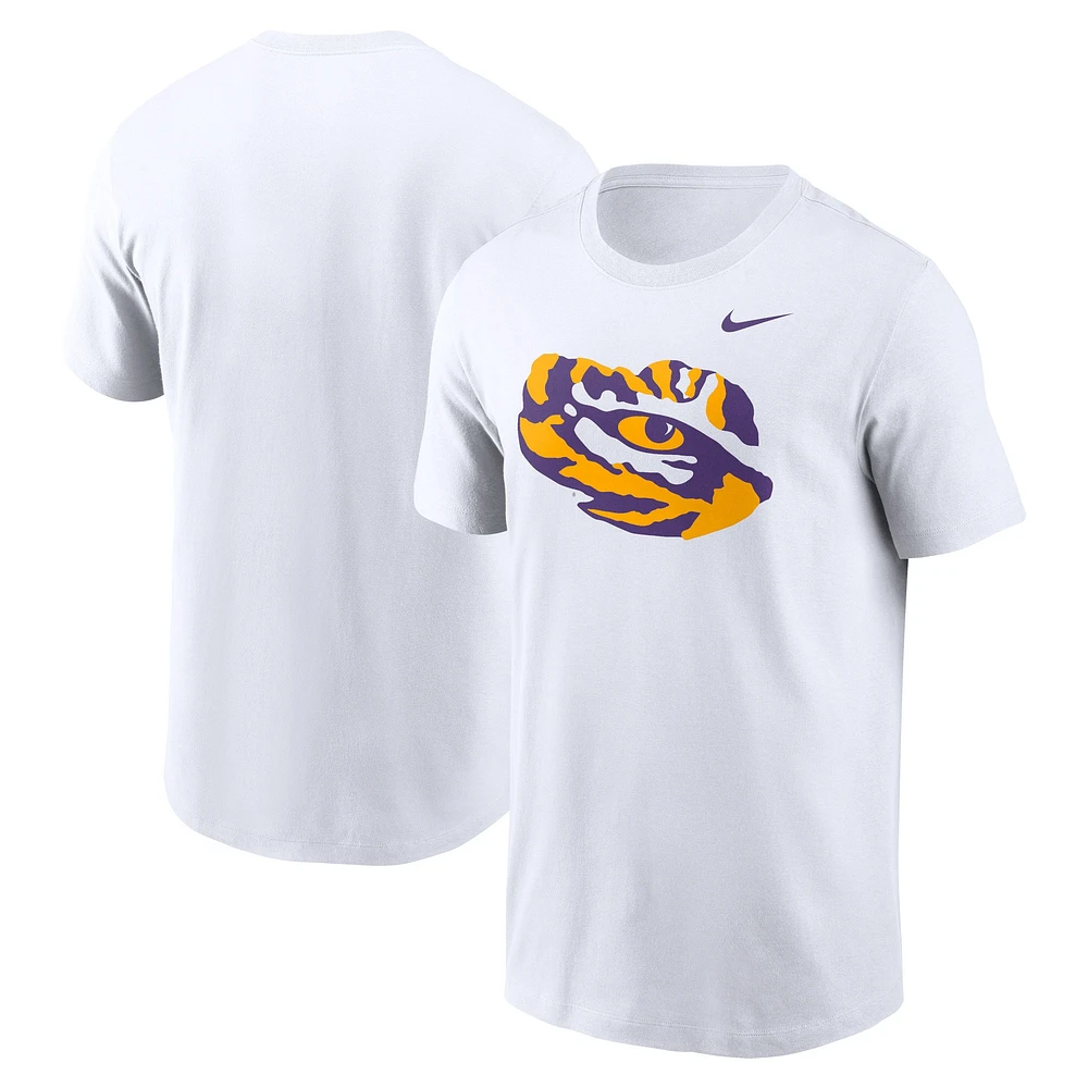 T-shirt Nike LSU Tigers Primetime avec logo alternatif pour homme, blanc