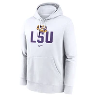 Men's Nike White LSU Tigers Primetime Club Fleece Pullover Hoodie