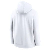 Men's Nike White LSU Tigers Primetime Club Fleece Pullover Hoodie