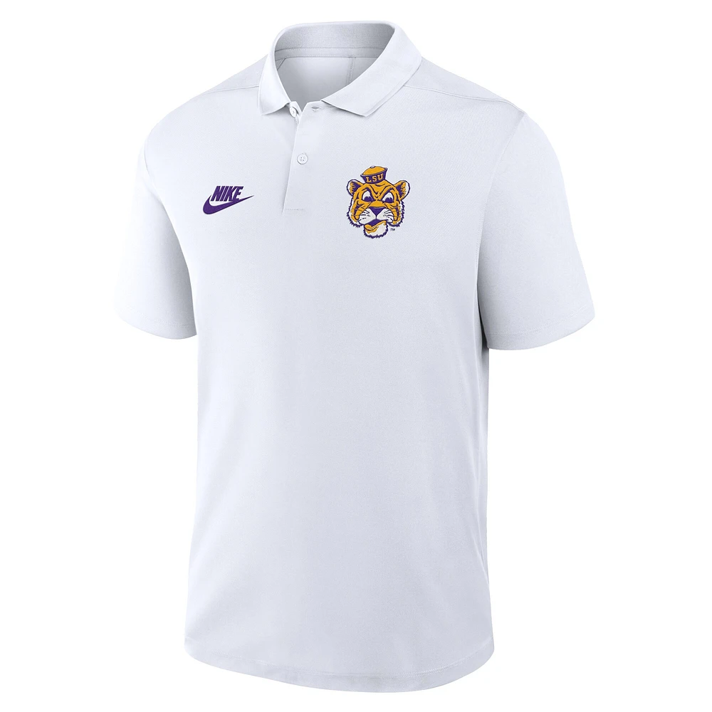Polo Nike blanc LSU Tigers Primetime Victory Legacy Vault Performance pour homme