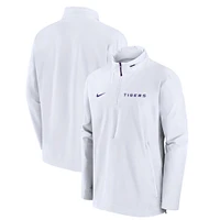 Men's Nike White LSU Tigers Sideline Coaches Quarter-Zip Jacket