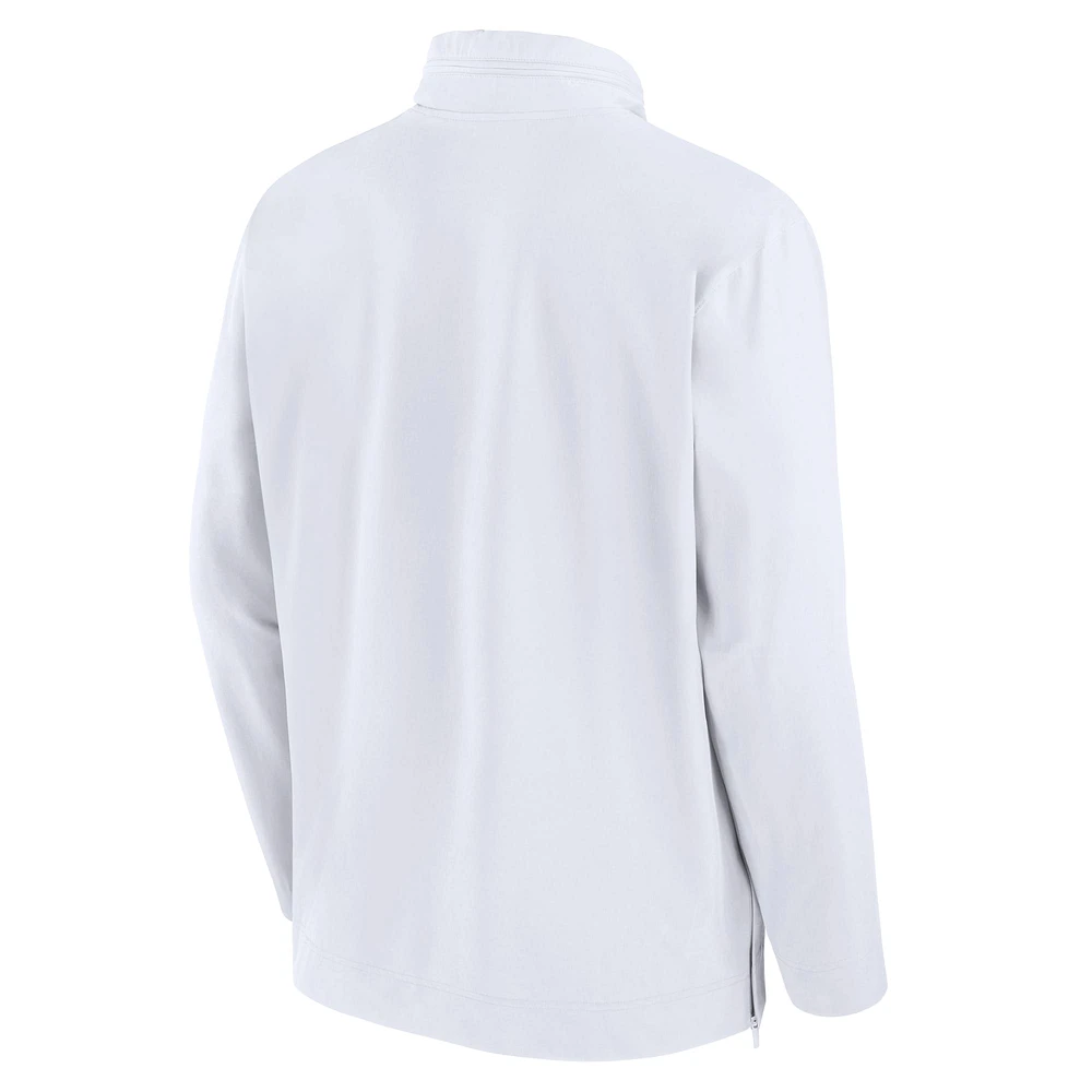 Men's Nike White LSU Tigers Sideline Coaches Quarter-Zip Jacket