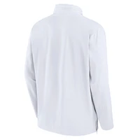 Men's Nike White LSU Tigers Sideline Coaches Quarter-Zip Jacket