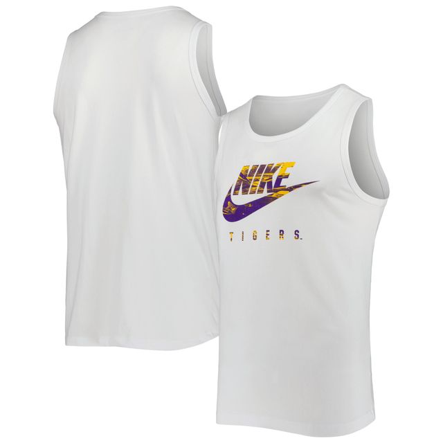 Débardeur Nike LSU Tigers Spring Break Futura Performance pour homme - Blanc