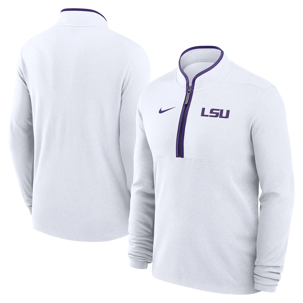 Men's Nike  White LSU Tigers Victory Performance Half-Zip Top