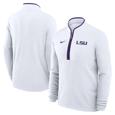 Haut Nike blanc à demi-zip Victory Performance pour homme LSU Tigers