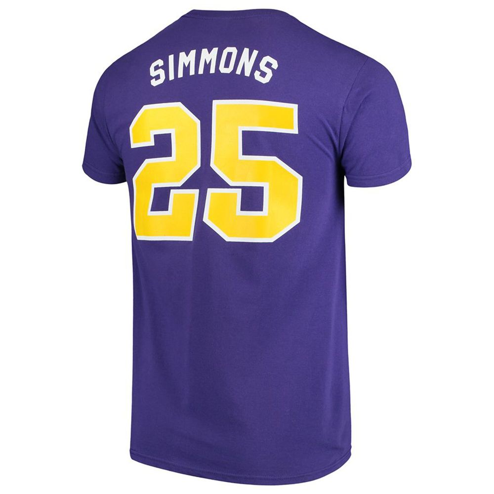 Men's Original Retro Brand Ben Simmons Purple LSU Tigers Alumni Basketball Jersey T-Shirt