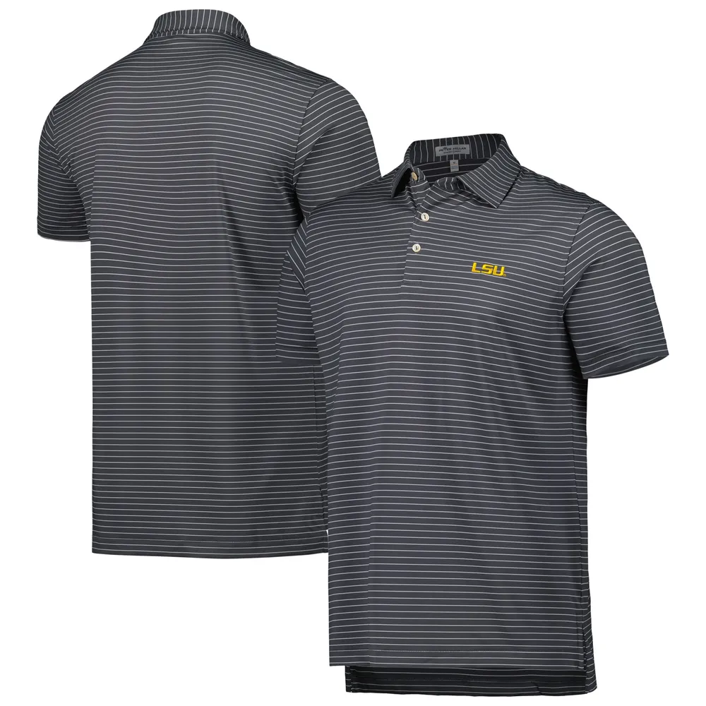 Men's Peter Millar Gray LSU Tigers Crafty Performance Jersey Polo