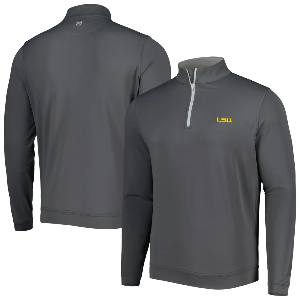 Haut à quart de zip Performance Perth LSU Tigers Peter Millar pour homme, gris