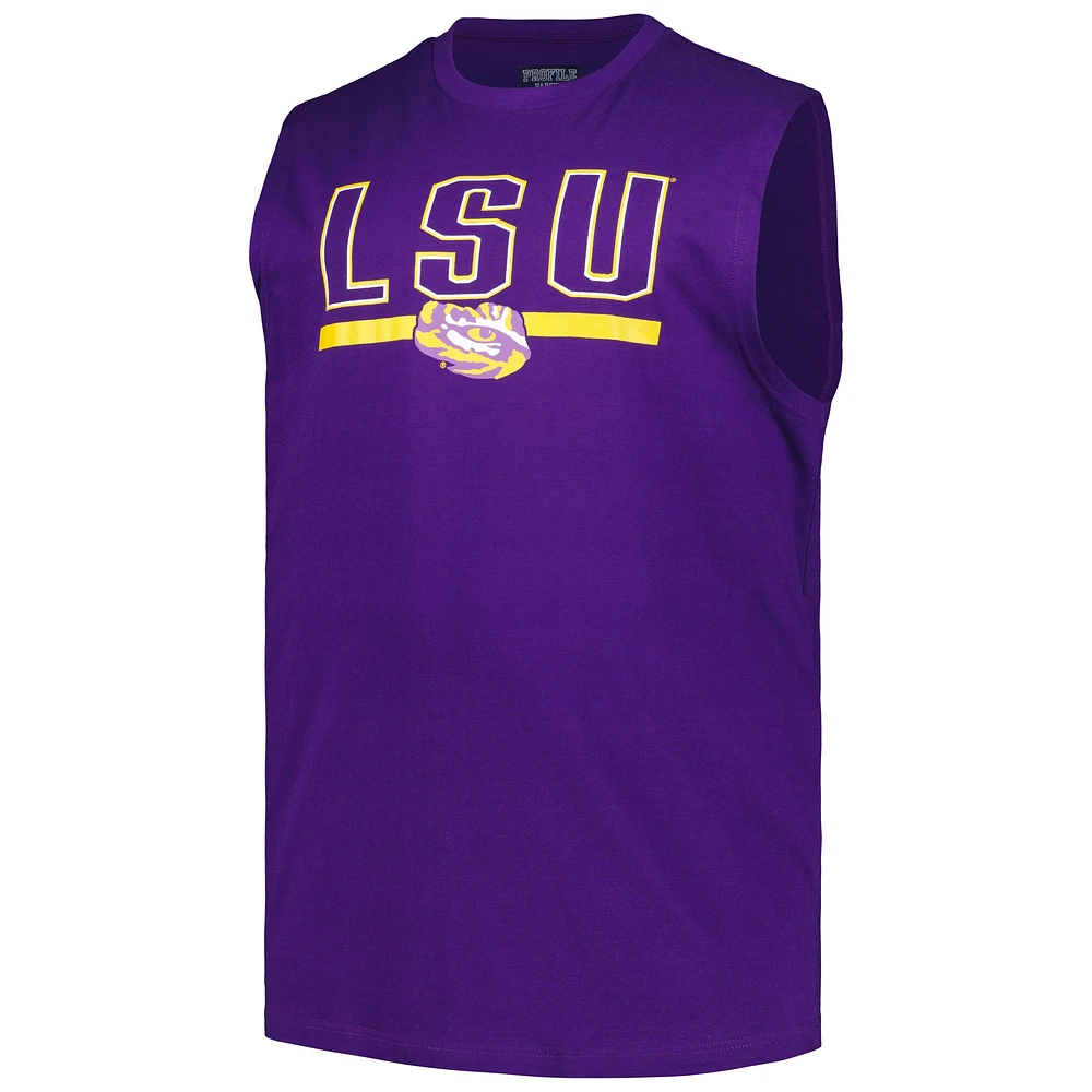 Men's Profile Purple LSU Tigers Big & Tall Tank Top