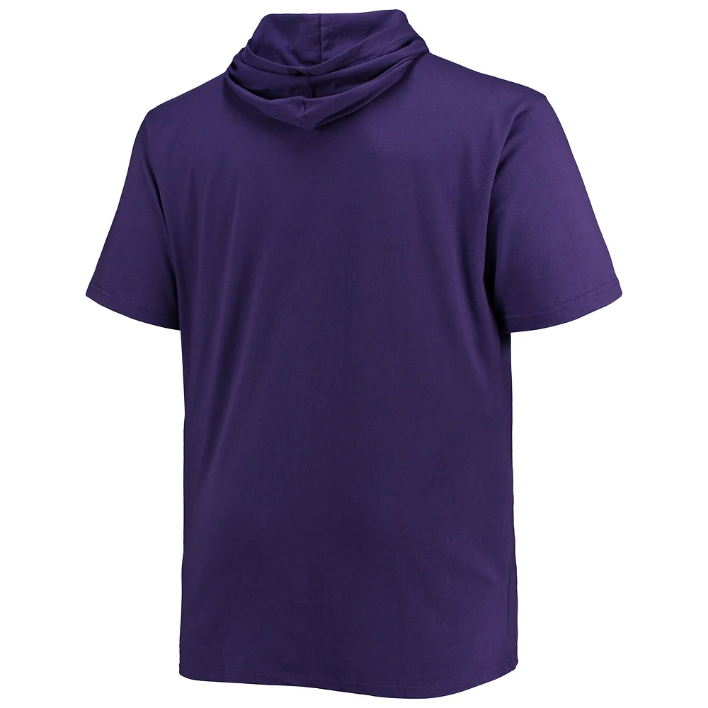 T-shirt à capuche violet LSU Tigers Big & Tall Team pour hommes