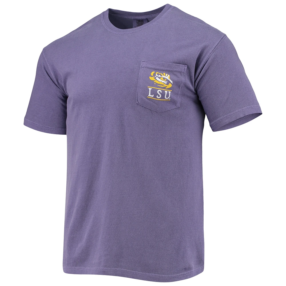 T-shirt violet LSU Tigers Circle Campus Scene pour homme