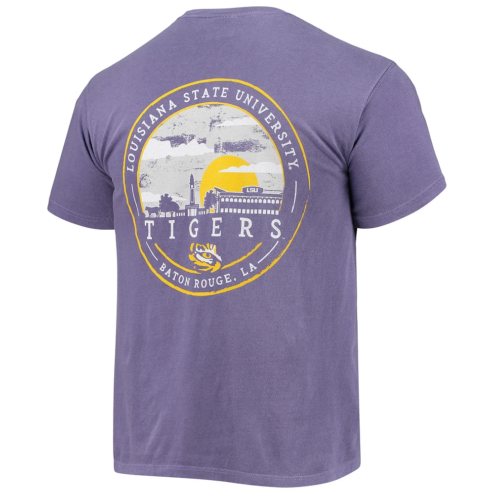 Men's Purple LSU Tigers Circle Campus Scene T-Shirt