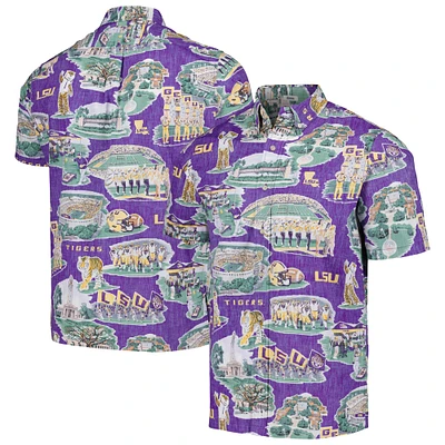 Chemise boutonnée scénique pour hommes Reyn Spooner Purple LSU Tigers