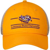 Men's The Game Gold LSU Tigers Logo Bar Trucker Adjustable Hat