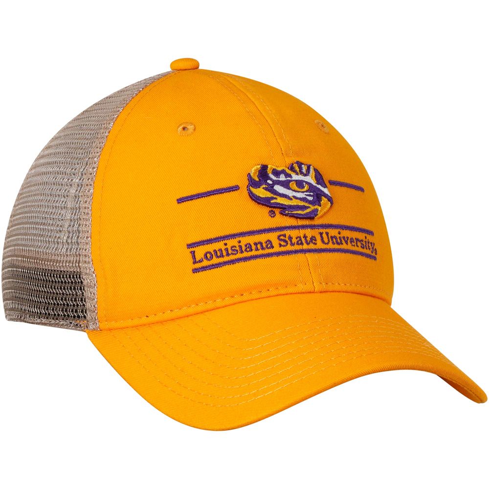 Men's The Game Gold LSU Tigers Logo Bar Trucker Adjustable Hat