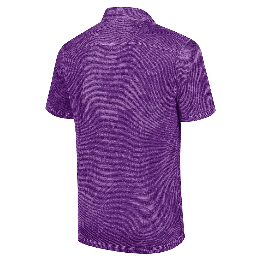 Polo Tommy Bahama violet pour homme LSU Tigers Sport Santiago Paradise de grande taille