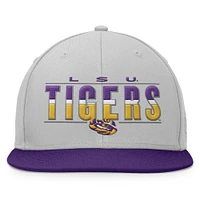 Men's Top of the World Gray LSU Tigers Hudson Snapback Hat